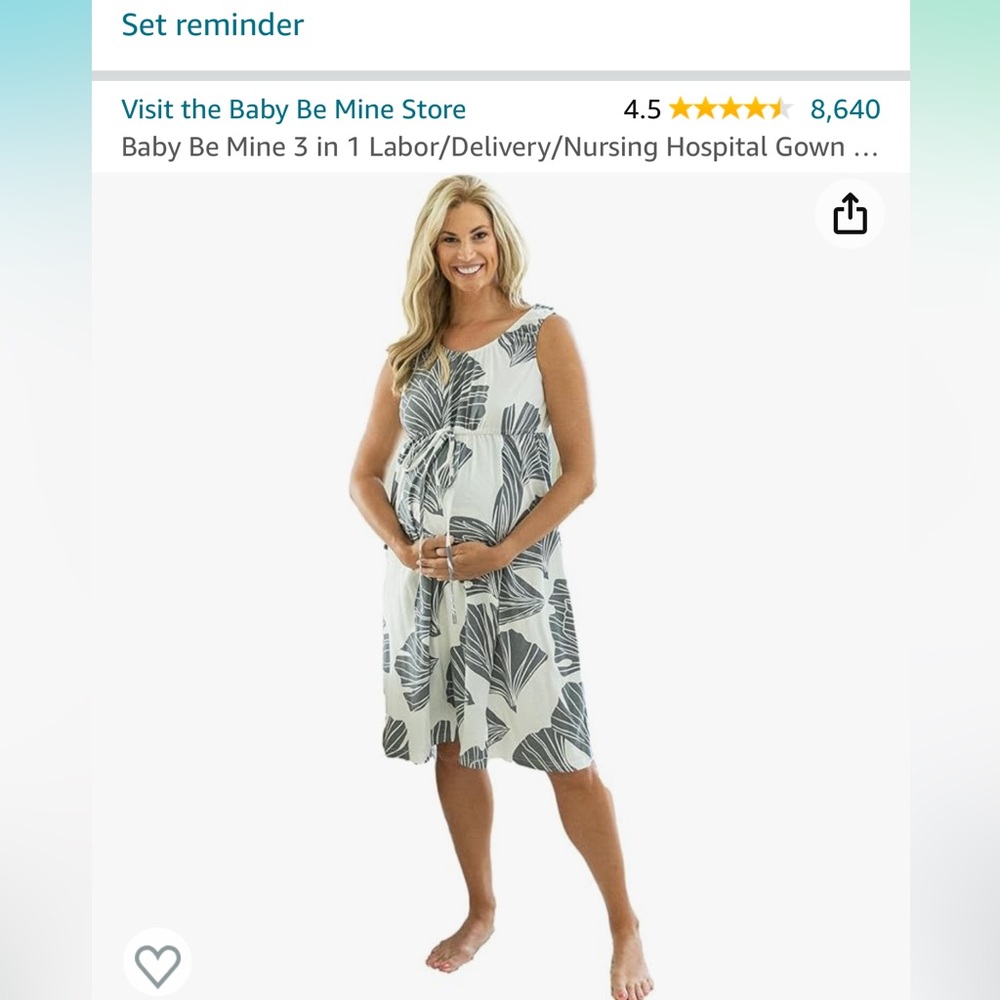 NWT Baby Be Mine Labor Gown/Hospital Gown